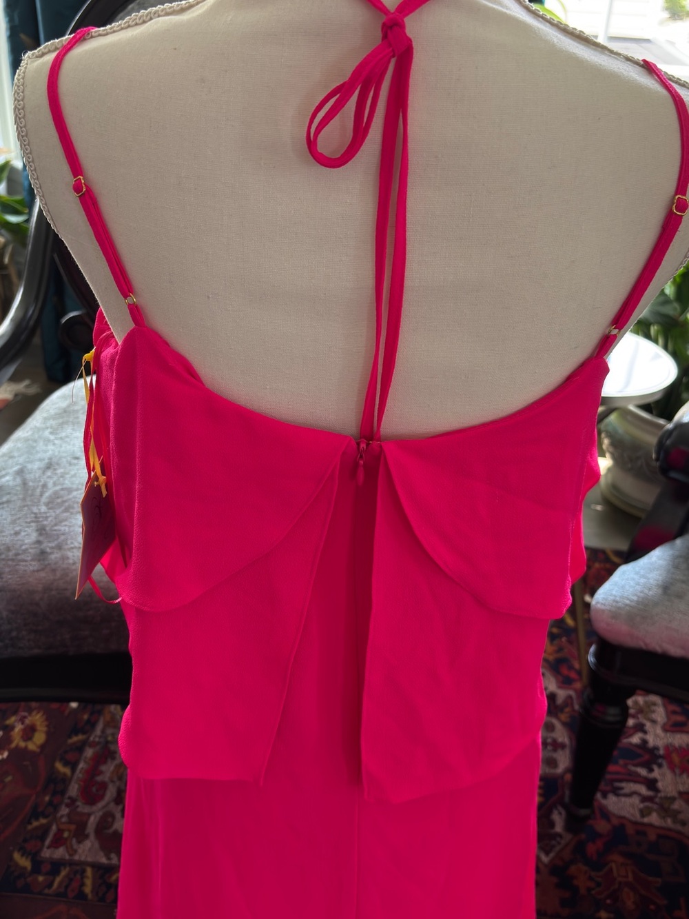 CeCe Hot Pink Ruffle Shift Dress - Picture 5 of 6